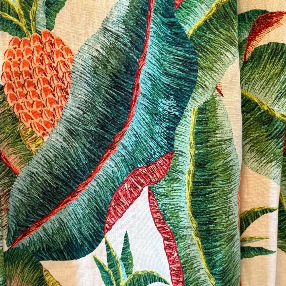 Farm Rio Forest Palm Linen Wide-Leg Pants Small - Picture 3 of 5